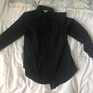 Plain Black button down shirt
